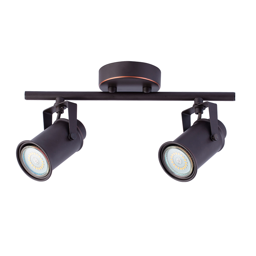 APLIQUE 2 LUCES NEGRO GU10 VINTAGE U1012